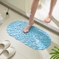 thumbnail image 5 of Up to 50% off Kbndieu Bath Tub and Shower Mat, Non Slip Bath Mat with Drain Holes and Suction Cups for Bathroom Stall and Tub Floor, Bathroom Essentials (Blue), 5 of 6