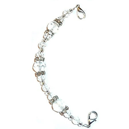 - Hidden Hollow Beads Crystal women's Medical Alert ID Interchangeable Replacement Bracelet