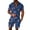 Blue, variant on Vedolay Short Set For Men Casual Summer Mens Tshirt and Shorts Set 2 Piece Outfits Casual Summer Tracksuits Set with Pocket,Black L