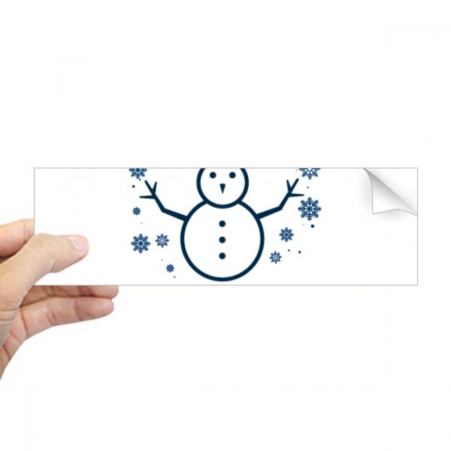 Neige Temps Gagner Hiver Rectangle Pare-Chocs Autocollant Carnet Fenêtre Autocollant