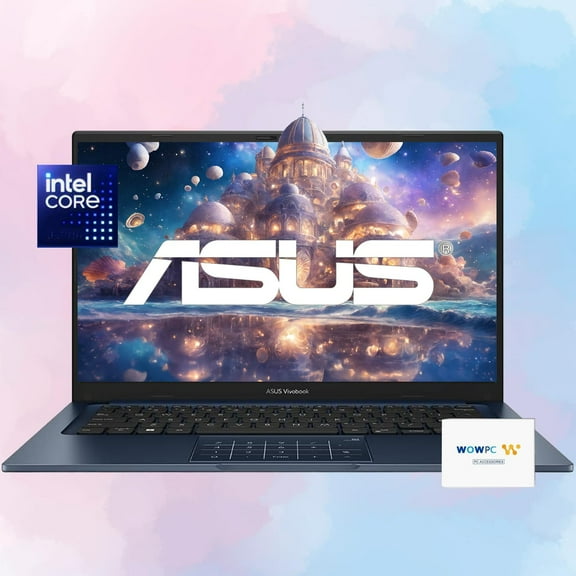ASUS VivoBook Laptop | 16GB RAM | 1TB PCIe SSD Storage | 14" FHD Display | Intel 12th Generation 6 Core Processor | Bluetooth | HDMI | Thin & Light | Windows 11 | w/WOWPC Recovery USB