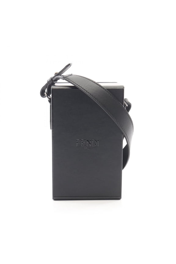 Pre-Owned Fendi Box Shoulder Bag Handbag Leather Men's Women's Black