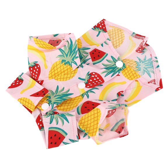 Xirurus Dog Shirt Skin Friendly Breathable Fashion Washable Pet Clothing for Spring Summer Pineapple Pink L