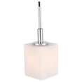 thumbnail image 3 of Woodbridge Lighting Langston 3-Light Glass Pendant in Chrome/Bronze/Opal, 3 of 5
