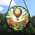 thumbnail image 6 of Hot air Balloon Above a Colorful Autumn Forest Suncatcher Indoor/Outdoor Stained Glass Window Hanging Handmade Suncatchers Decoration for Home Garden Christmas Party Wedding Housewarmin, 6 of 6