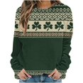 thumbnail image 6 of Pounoo St Patricks Day Long Sleeve Shirt for Women Shamrock Art Print Tops Fashion Comfortable Casual Saint Patricks Sweatshirt Gift, 6 of 7