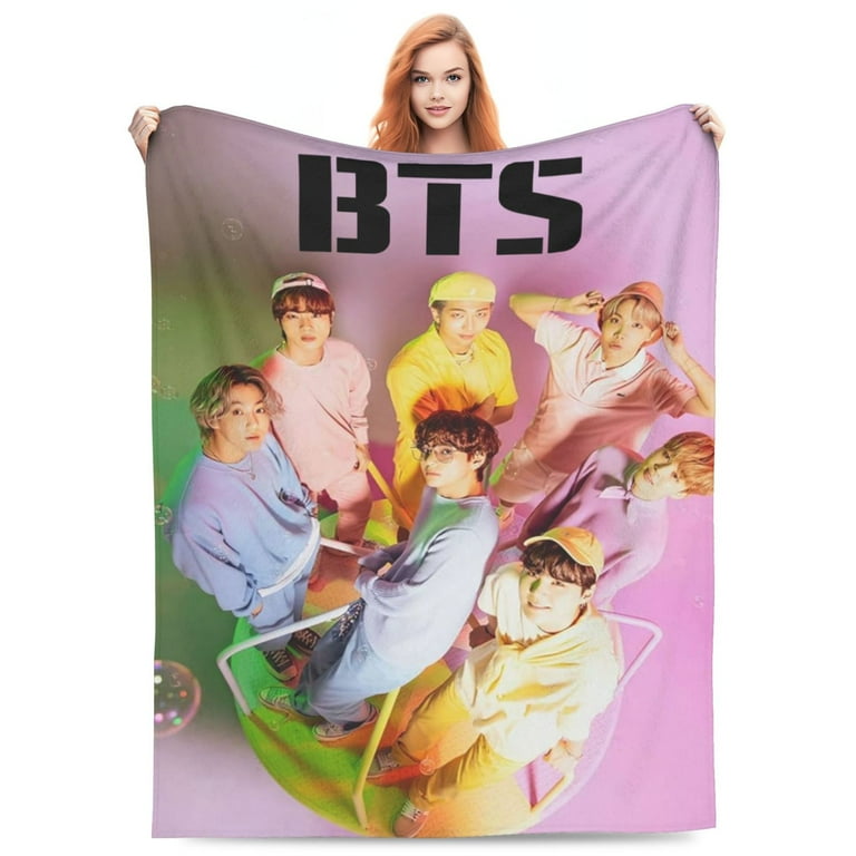 Kpop Bts Fleece Blanket Super Soft Cozy Throw Blanket 50