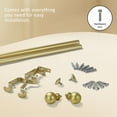 thumbnail image 5 of Ridicili 5/8" Telescoping Double Curtain Rods with Reticulated Ball Finials, Gold, 28"-48", 5/8 Inches Front and 1/2 Inches Back Double Window Drapery Rod, 5 of 6