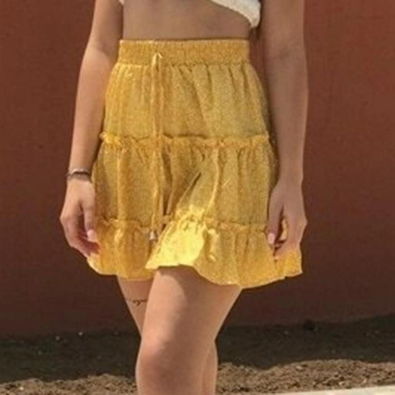 Floral drop hem mini skirt cheap