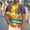 Orange E, variant on SGFCWSX Mens Short Sleeve Button Down Shirts, Men's Tropical Print Hawaiian Shirt for Beach Vacation Orange Size S