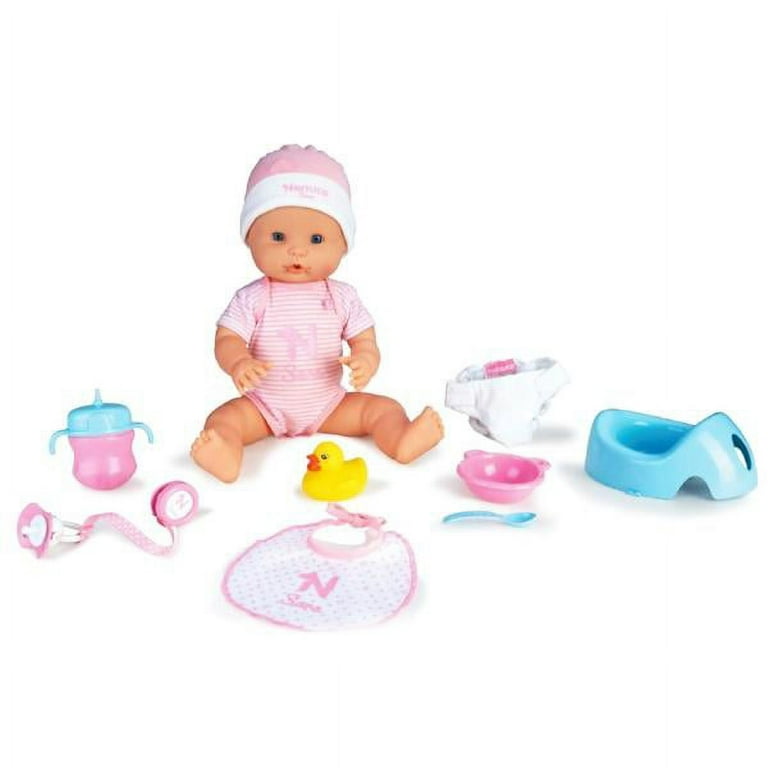 Nenuco Sara - Soft Baby Doll with 11 Real Life Functions, Bottle, 9 Baby  Accessories, 16 Doll