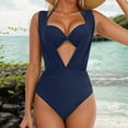 thumbnail image 2 of EYNMVR Womens Halter 2 Piece Push Up Swimsuit High Waisted Tummy Control High Cut Bikini Ruched Suspenders, 2 of 8