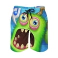 thumbnail image 2 of My Singing Monsters Men's Swim Trunks Board Shorts Drawstring Elastic Waist Quick Dry Swimsuits Beach Shorts with Pockets M, 2 of 8