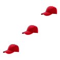 thumbnail image 2 of Ruiboury Adjustable Baseball Cap Sporty Style With Breathable Polyester Universal Baseball Cap Outdoors Sun Cap Sport Cap red 3Set, 2 of 6