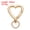 Light Gold, variant on Little Heart Keychain Clip, Little Heart Swivel Key Ring Snap Hook Clip Zinc Alloy Trigger Spring Buckle Light Gold 1.61"x1.02"x0.71"