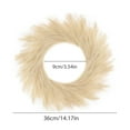 thumbnail image 6 of Farfi Artificial Pampas Grass Wreath Front Door Wall Mounts DIY Garland Centerpiece Flower Arrangement Home Decor(Beige), 6 of 13