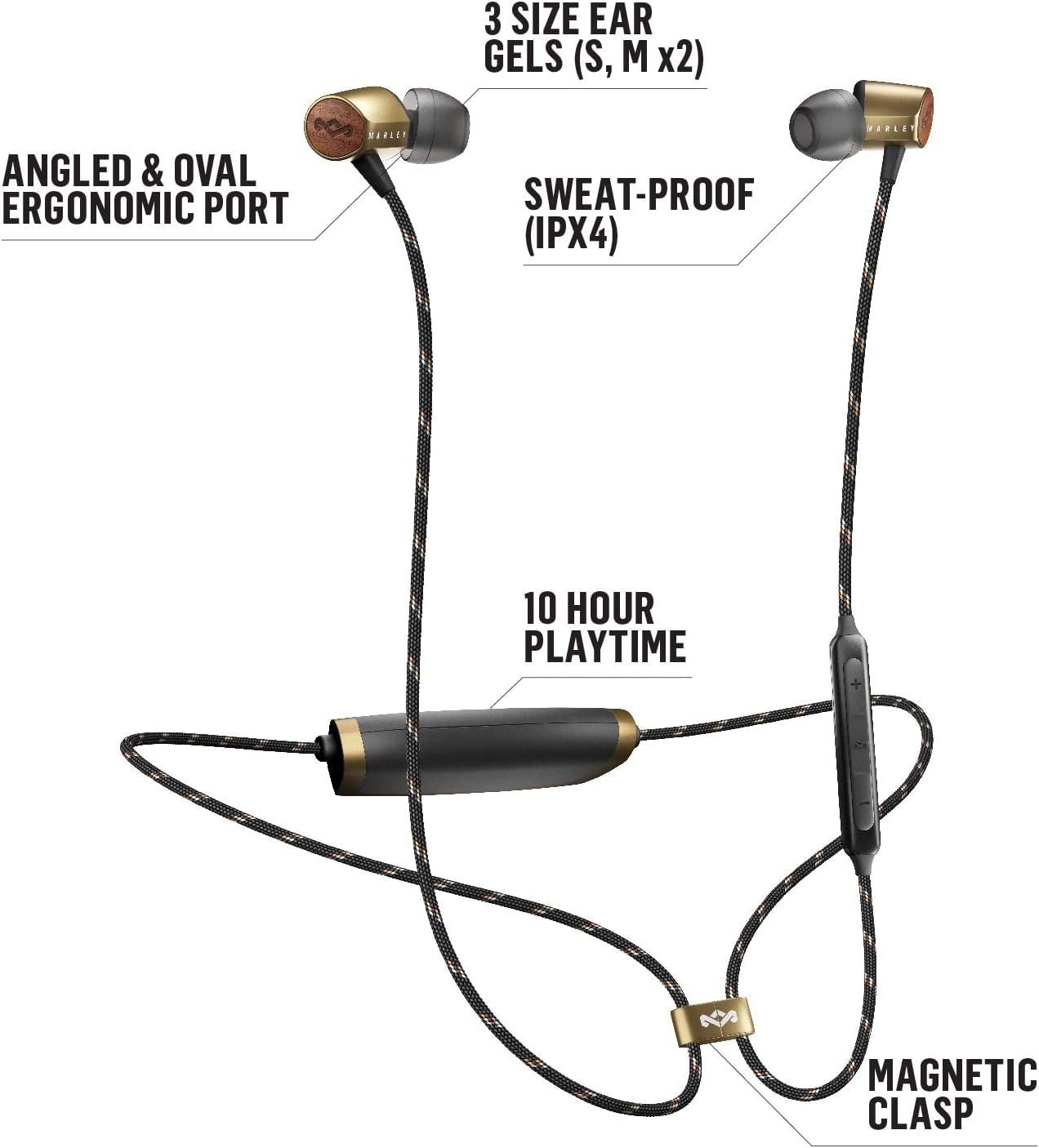 Wood Headphones The House Of Marley Uplift Wireless Earphones