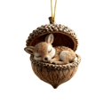 thumbnail image 3 of Forest Animal Acorn Ornaments, 2026 Christmas Pine Cone Decoration, Acrylic Woodland Creatures in Acorn Shells, Ornaments Animals as Rustic Home Decorations for Holiday Party Xmas Tree Decor, 3 of 8