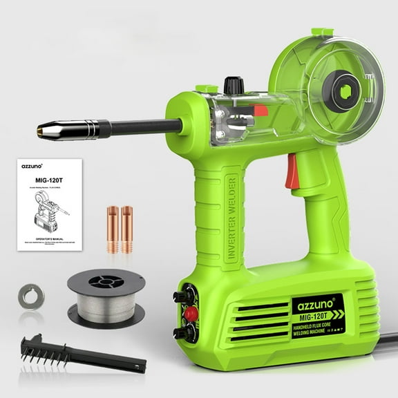 AZZUNO Portable Handheld MIG Welder 100A 110V Gasless Mini Welder Machine MIG-120T