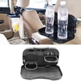 thumbnail image 3 of Organizador Plegable Del Tenedor de de la vaso de La Bandeja Del Asiento Trasero Del Coche, Universal funciones, Fácil de Instalar Gris shamjiam Bandeja de comedor plegable con respaldo para automóvil, 3 of 8