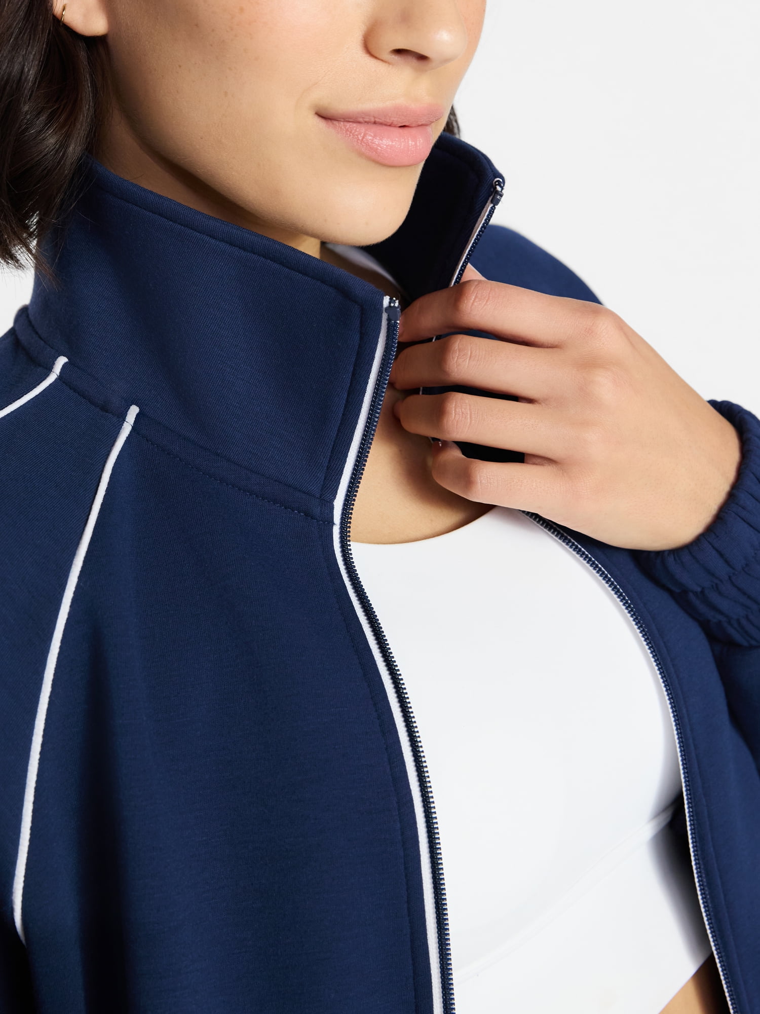 Avia Women's ScubaKnit Track Jacket, Sizes XS-XXXL