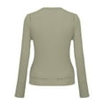 thumbnail image 6 of Endives Women's Long Sleeve T-shirt Round Neck Thin Breathable Beachwear Spring Summer, 6 of 8