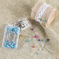 thumbnail image 4 of 1200 Pieces Sewing Pins Multicolor Head Pins Straight For Dressmaker Jewelry Decoration Sewing Projects(1.57inch), 4 of 4