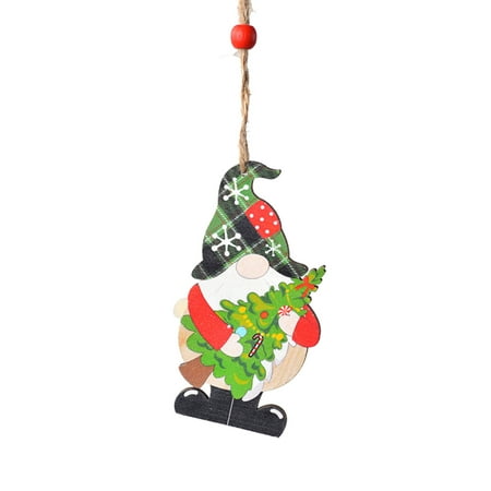 

Christmas Wooden Decorative Wall Hanging Old Man Modeling Festive Home Christmas Tree Decorations Hangings Acrylic