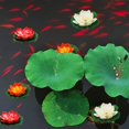 thumbnail image 5 of 5 Pcs Artificial Floating Foam Lotus Flower with Water Lily Pad, Lifelike Ornanment Perfect for Home Garden Pond Decor, Mixed Color, 5 of 8