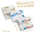 thumbnail image 5 of Muslin Swaddle Blankets for Little Girls Boys 3pack Newborn Receiving Blanket Unisex Light Breathable Baby Swaddle Wrap 47X47 inches Multi-colored, 5 of 6