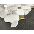 thumbnail image 5 of Waterjet Thassos White Marble & Gold Metal Floral Novelty Mosaic Wall & Floor Tile - Case (10 Sheets), 5 of 8