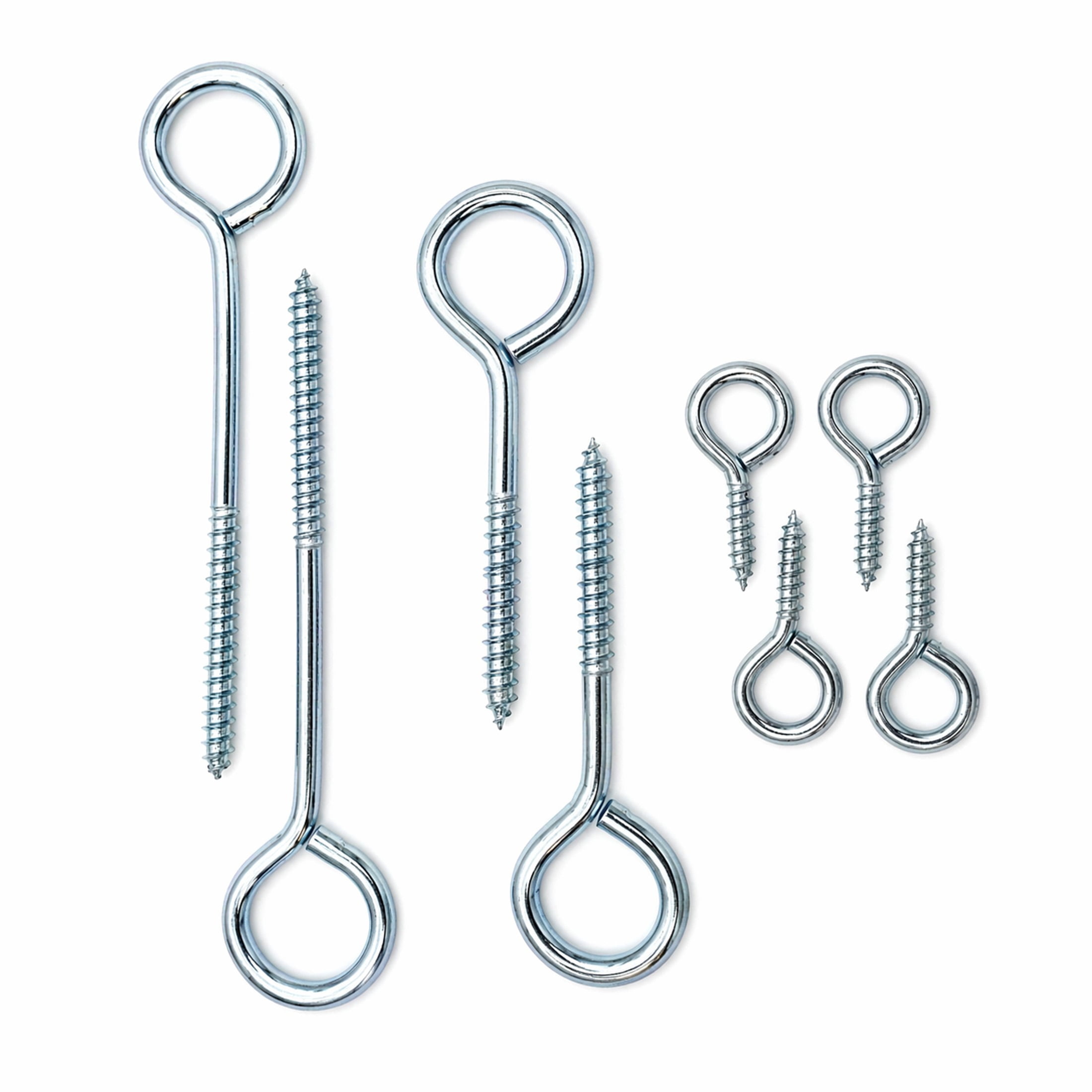 (2 pack) Screw Eye Bolt Assortment Pack, 3 Assorted Sizes, Zinc, Peerless Chain Company, #4800660