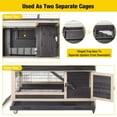 thumbnail image 5 of Aivituvin Outdoor Rabbit Hutch 2 Layer Bunny Cage Indoor-Brown, 5 of 9