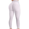 thumbnail image 3 of Pantalones de yoga de cintura alta para mujer Control de barriga Adelgazante Leggings texturizados para correr Entrenamiento Ruched Butt Lift Pants Ormromra WMZL-864-10, 3 of 4