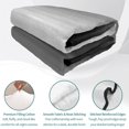 thumbnail image 4 of Twin XL Quilt Set 68''x98'', Black Grey Ombre Lightweight Summer Bedspread Coverlet Set with 2 Pillow Shams, Modern Abstract Art Texture Breathable All Season Quilt Bedding for Dorm/Guest Room, 4 of 9