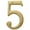Bright Chrome, variant on Baldwin Estate 90675.112.CD Solid Brass Traditional House Number Five in Venetian Bronze, 4.75"