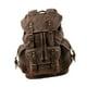 thumbnail image 2 of Mochila de lona, mochila informal para exteriores con correas de hombro ajustables, mochila de viaje para adultos, mochila para acampar y hacer mochil Café de color oscuro, 2 of 8