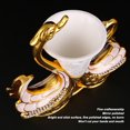 thumbnail image 3 of Boreal Craft Decorative Gold Base Holder With 6pcs Coffee Spoon Set Light Exquisite Coffee Spoon Set Delicate Tea Spoon For Coffee Fruit Dessert Ice Cake Dinner Place Mats for 4, 3 of 7