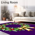 thumbnail image 2 of ODIKA 8' x 10' Machine Washable Non-Slip Area Rug, Christmas wreath High Traffic Rug, Red, 612540, 2 of 7
