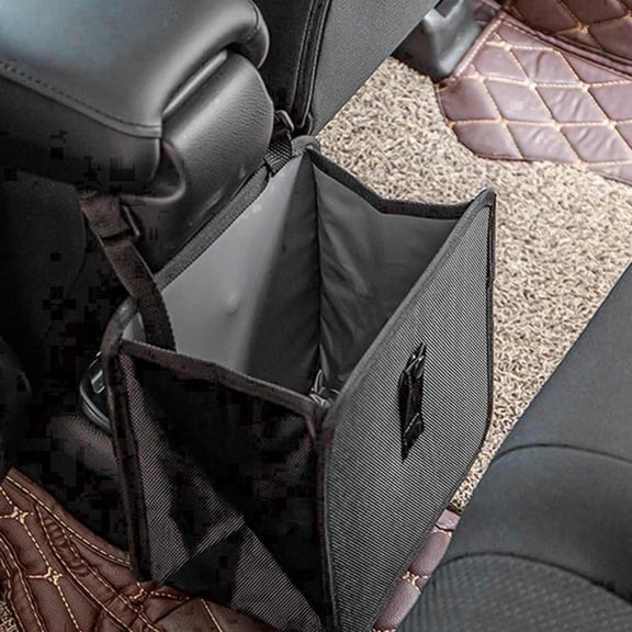 Hvxrjkn 6.58L Foldable Hanging Car Trash Can - Portable Car Organizer Dustbin with Adjustable Strap, Waterproof Oxford Cloth, Car Garbage Container Rubbish Bucket