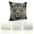 thumbnail image 4 of HENGT  Lion Decorative Throw Pillow Cover, Beautiful Male African Lion Head Black Double Sided Pillow Case Couch Pillow Cushion Covers Pillowcase for Men Woman, 4 of 5