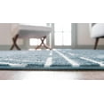 thumbnail image 5 of Unique Loom Matrix Trellis Collection Area Rug - Motif (3' 3" x 5' 3" Rectangle Blue/Ivory), 5 of 7