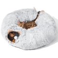 thumbnail image 1 of Cat Tunnel ZVBEK con cama para gatos de interior, color gris, 1 of 7