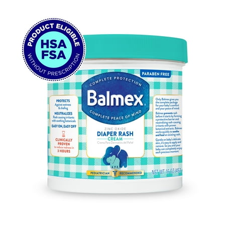 Balmex Complete Protection Baby Diaper Rash Cream, Pediatrician-Recommended, 16oz