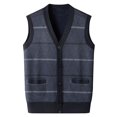 thumbnail image 1 of Men's Sweater Vest Winter Warm Cardigan Undershirt Layering Piece for Fall Season, 1 of 4