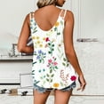 thumbnail image 4 of Ahdbta Flowy Tank Tops for Women Spaghetti Strap Eyelet Embroidery Floral Printed Loose Fit V Neck Sleeveless Casual Summer Tank Tops, 4 of 6