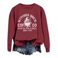 thumbnail image 4 of Venzia Women Halloween Crewneck Sweatshirt, Black Long Sleeve Pullover Top, Casual Fall Graphic Sweatshirt, 4 of 4