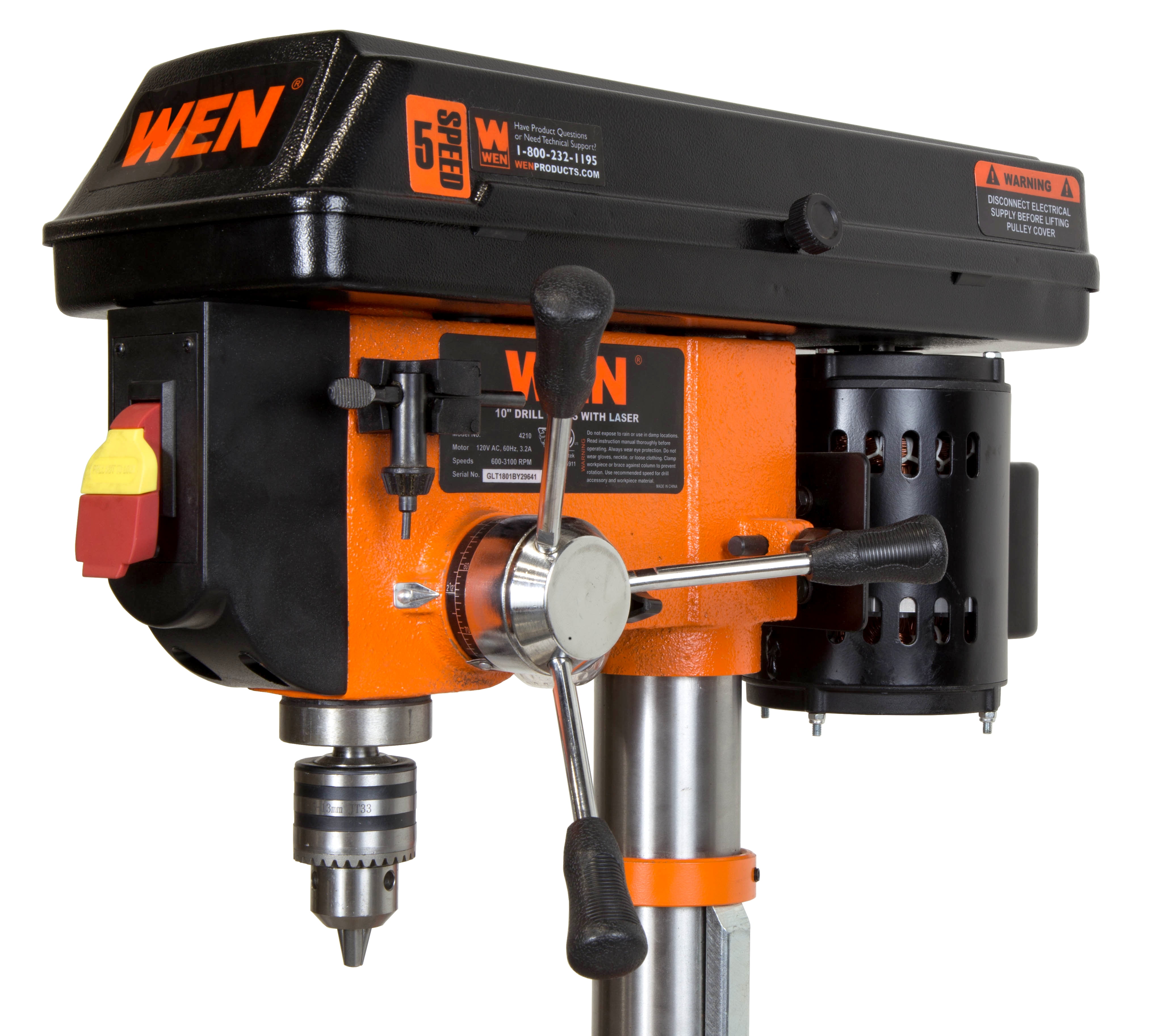 WEN 10-Inch Cast Iron Drill Press with 
