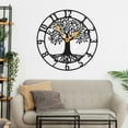 thumbnail image 3 of Tree of Life Silent Metal Large Wall Clock,Metal Sign Metal Wall Art,For Living Room Bedroom Wall Hanging Decor Metal Sign,Housewarming Gift, 3 of 5