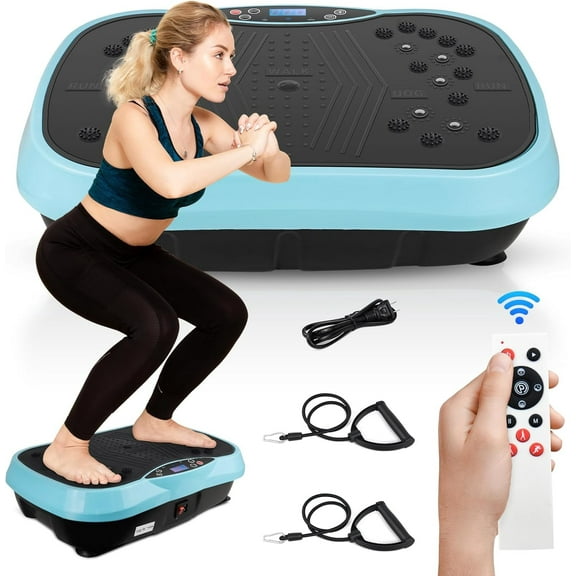 DMBOH Vibration Plate Exercise Machine with Loop Bands and Remote Control for Ab & Core Toning